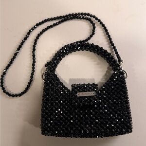 Black Beaded Purse